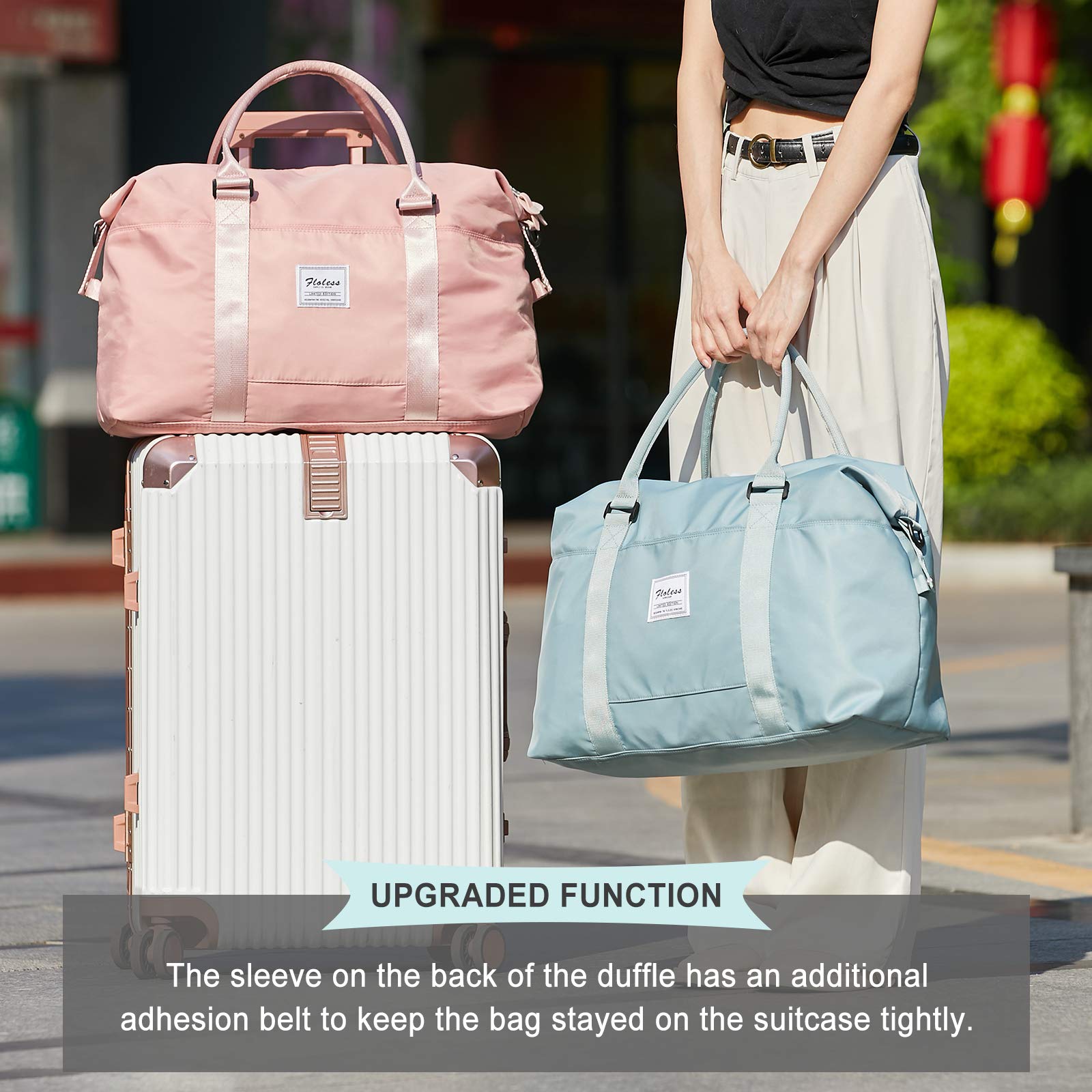 Best Travel Duffel Bag for Women - Lightweight Sports Tote & Gym Shoulder Bag - Perfect as Weekender Overnight Bag for Workouts, Yoga, Beach Trips & Weekend Getaways