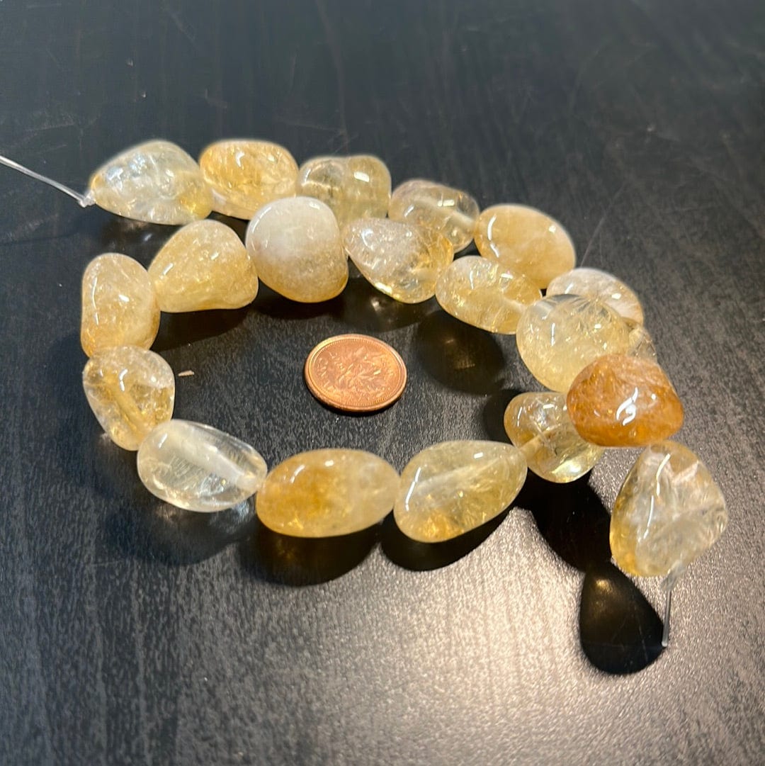 Natural Citrine Bead Strand XL Nugget - 16 Inch Gemstone Beads for Jewelry Making, DIY Crafts, Healing Crystals | Perfect for Necklaces, Bracelets, Spiritual Healing & Meditation Gifts