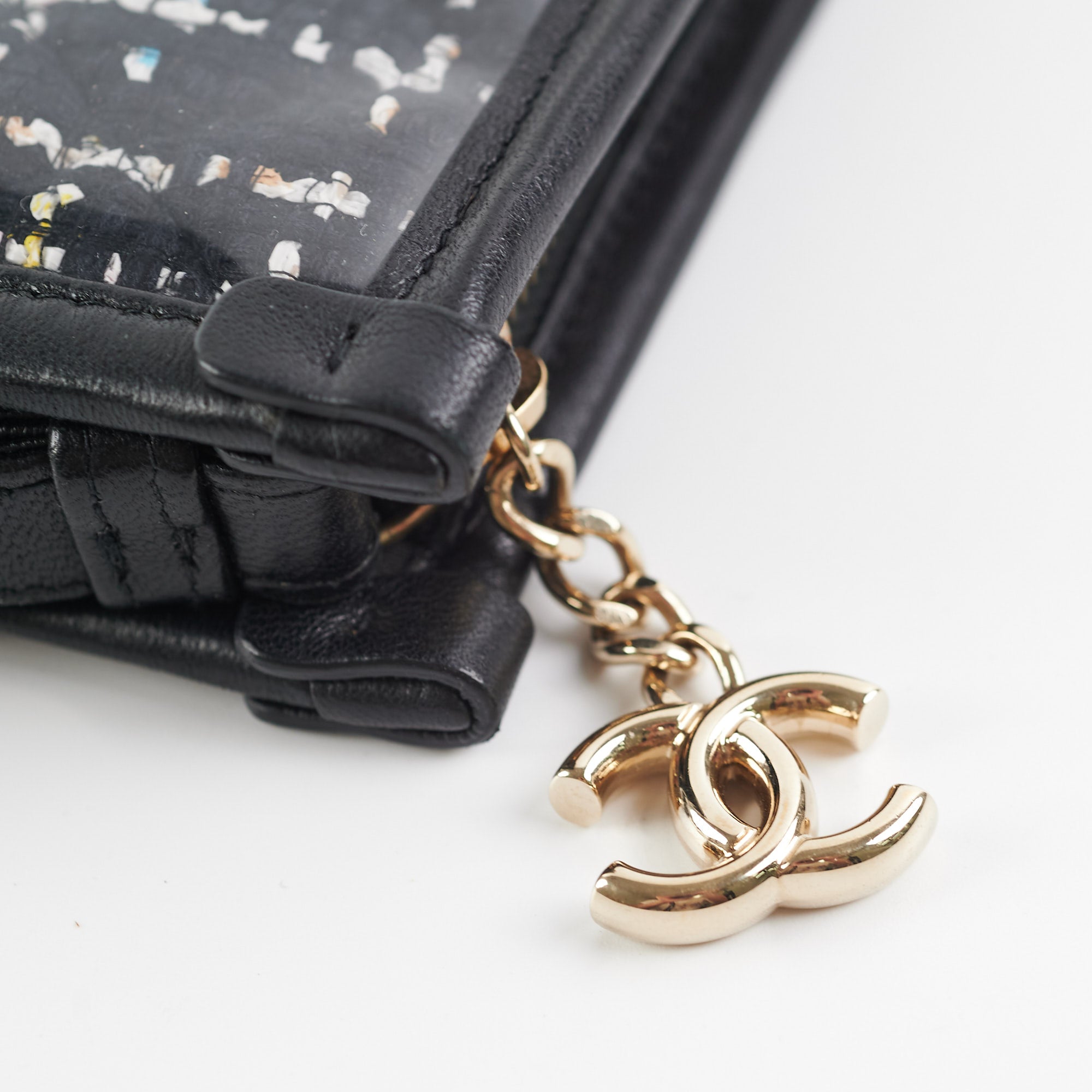 Chanel PVC Black Tweed Clutch Bag for Women | Luxury Designer Handbag for Evening Parties, Weddings & Special Occasions