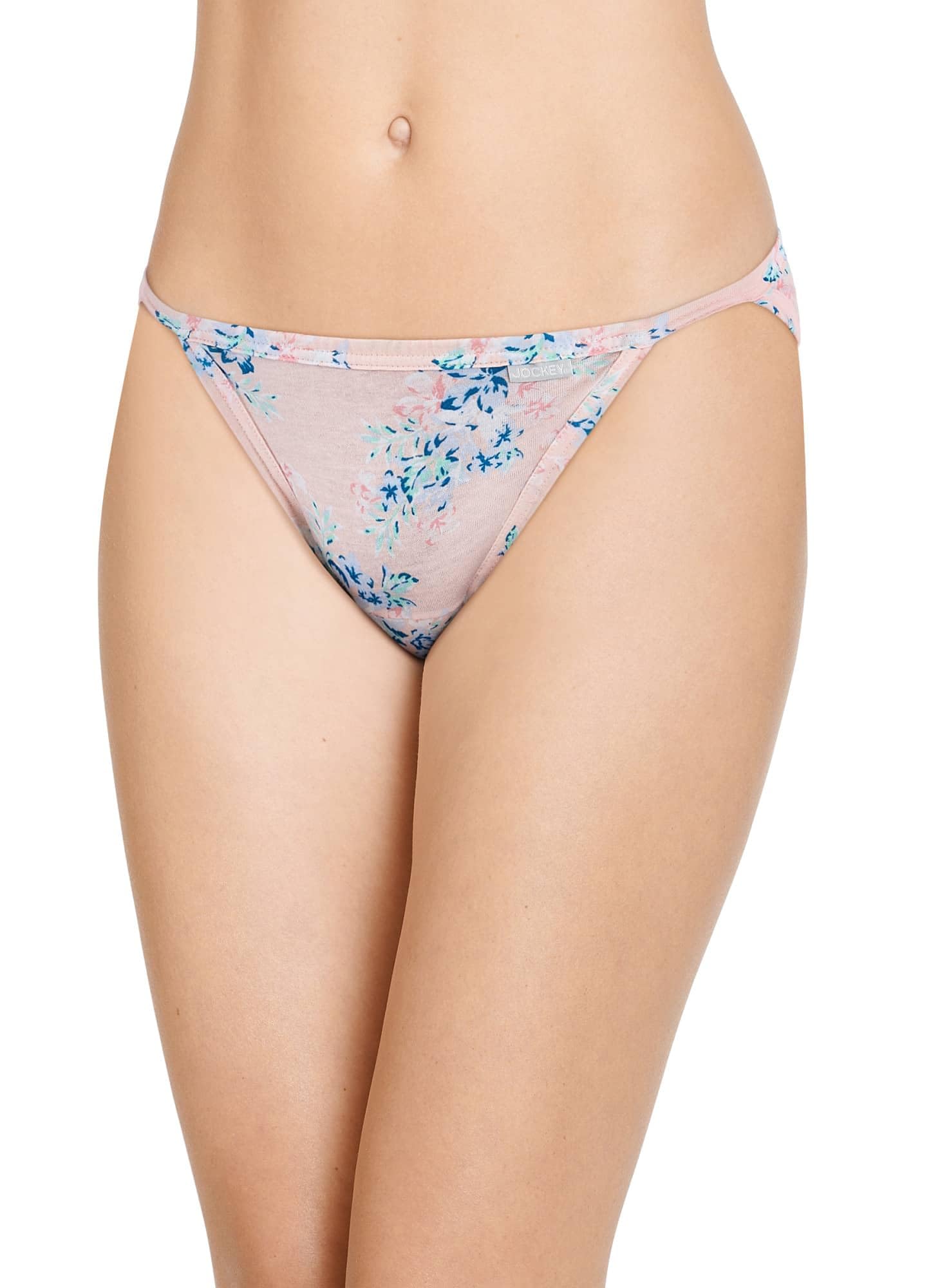 Jockey Women's Elance String Bikini Underwear - 3 Pack Soft Comfortable Cotton Panties for Everyday Wear & Sleep