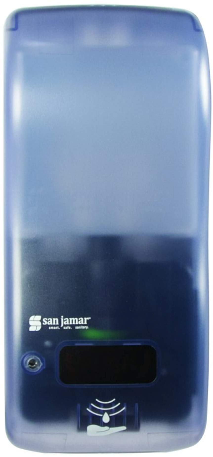 San Jamar Classic Rely 900ml Plastic Hybrid Electronic Soap Dispenser - Touchless Hand Sanitizer Dispenser for Home, Bathroom, Kitchen & Restaurants (Arctic Blue) | Hygienic Solution for Contactless Hand Washing in High-Traffic Areas