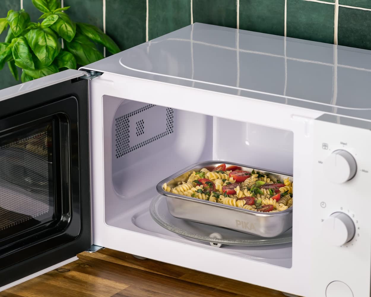 PIKA - 7-Piece Airtight Stainless Steel Food Storage Containers Set - Microwave, Oven & Freezer Safe - Perfect for Meal Prep, Batch Cooking & Leftovers Storage - Ideal for Home, Office & Picnic Use