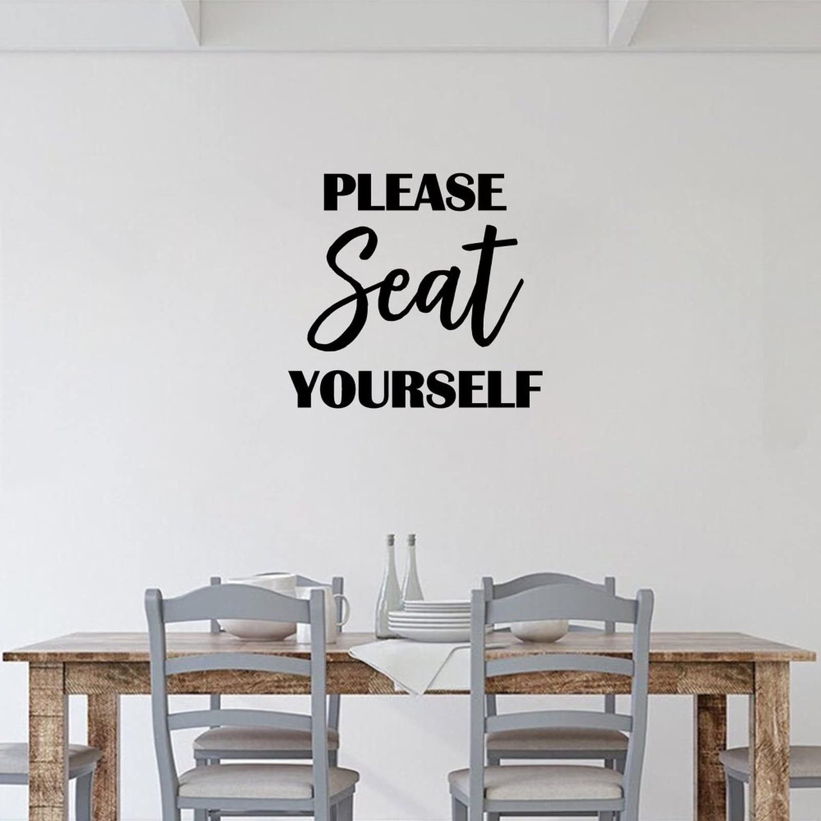 Inspirational Bible Verse Wall Decal Stickers - 22 Inch Waterproof Vinyl Home Decor for Kitchen, Dining, Bathroom, Living Room & Office - Perfect for Faith-Based Home Decor & Gift Giving