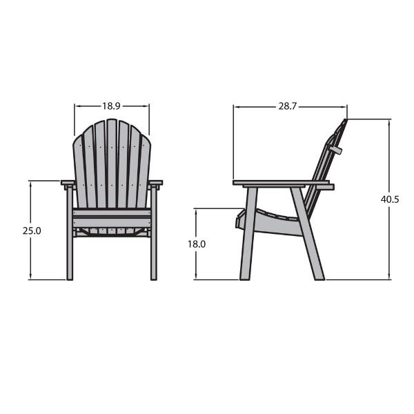 Hamilton Adirondack 7-Piece Rectangular Outdoor Dining Set - Patio Furniture for Backyard, Garden & Poolside Dining