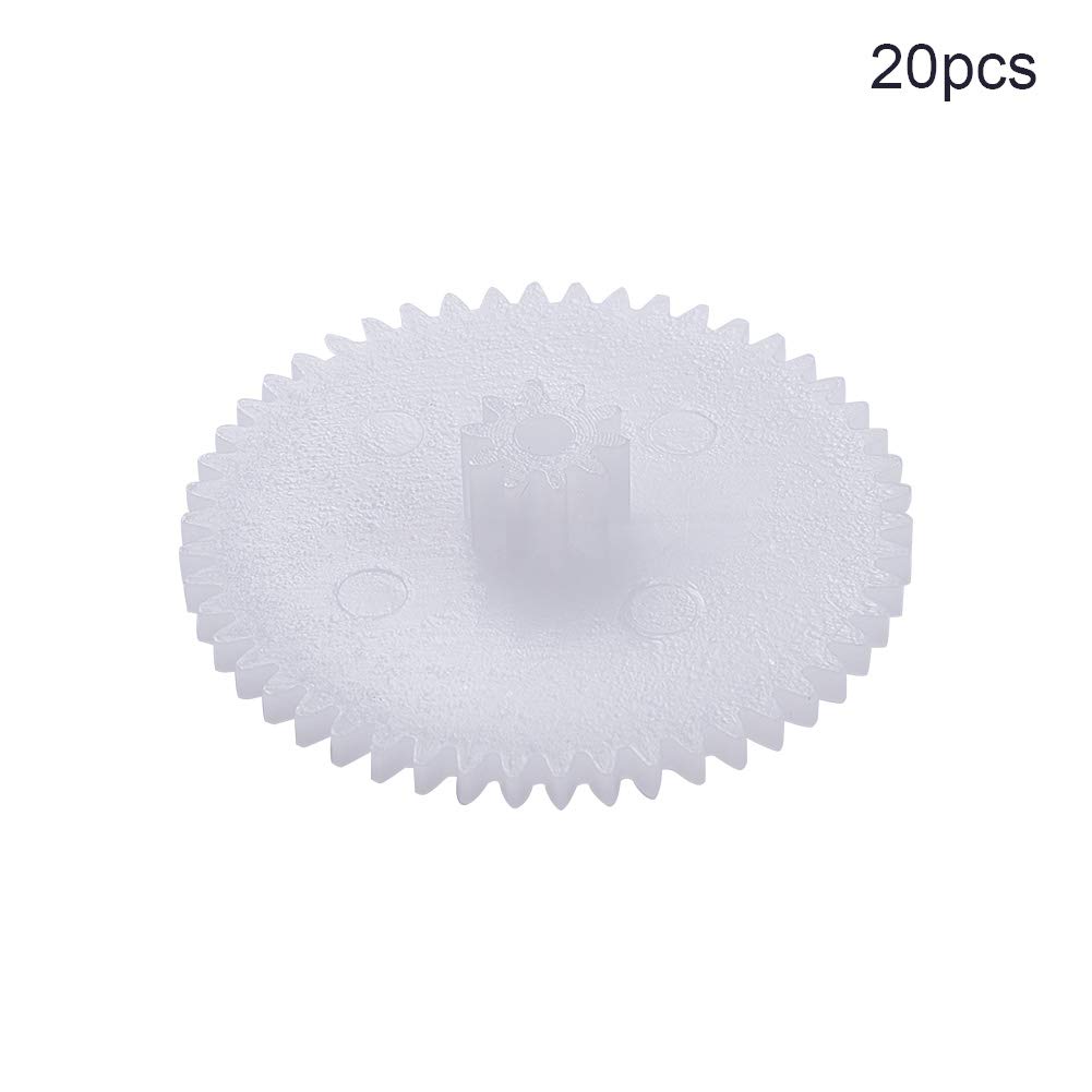 Othmro 50 Teeth 0.5 Modulus Plastic Gear Pulley Set - 20pcs DIY Robot Motor Worm Crown Shaft Accessories Kit for RC Cars, Toys, and Hobby Projects | Perfect for STEM Education and Mechanical Engineering Enthusiasts