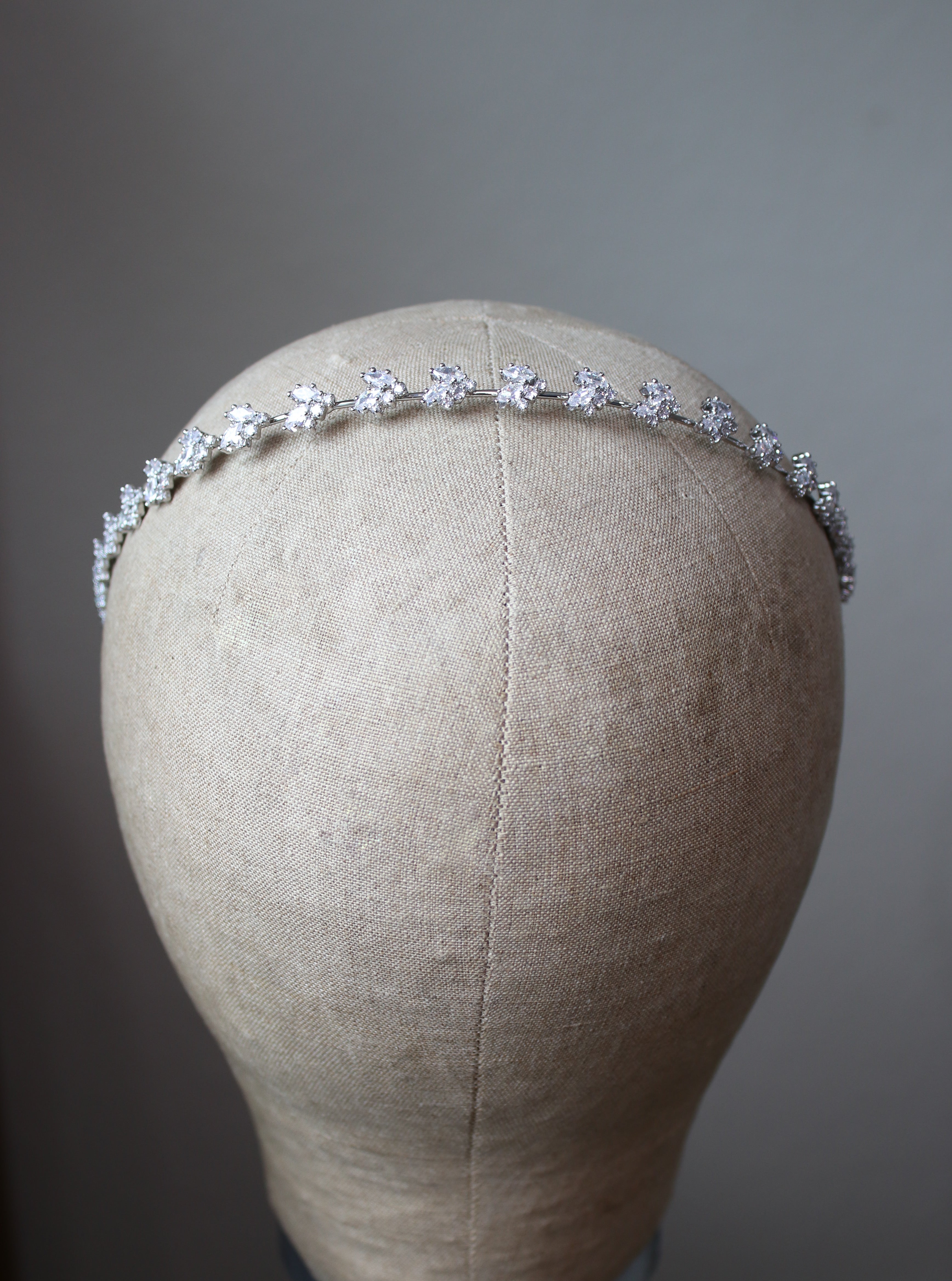 ANNABELLE Simulated Diamond Headband Headpiece - Elegant Rhinestone Hair Accessory for Weddings, Parties & Special Occasions