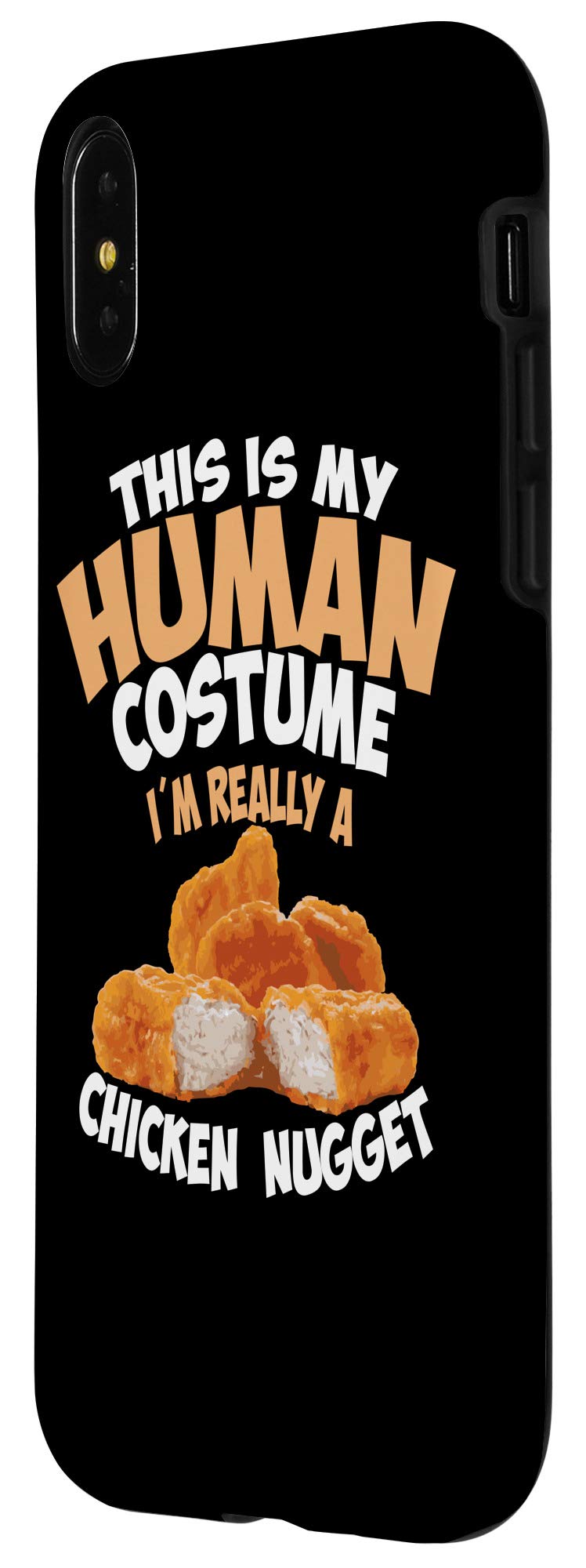 iPhone X/XS Chicken Nugget Human Costume Case - Funny Cute Foodie Gift for Halloween, Cosplay & Themed Parties | Protective Phone Cover for Daily Use