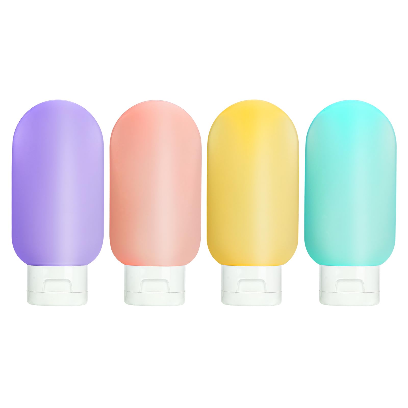 TSA Approved Travel Bottles for Toiletries - 4 Pack Leak Proof Refillable Containers for Shampoo, Conditioner & Lotion | Perfect for Airplane Carry-On, Gym & Vacation Essentials