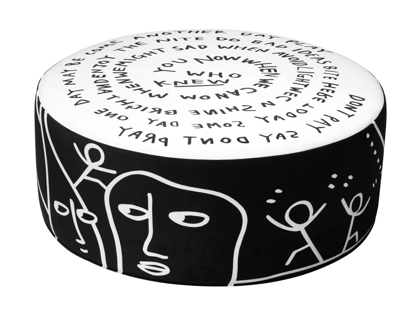 Qeeboo Dawn Pouf L - Modern Stylish Ottoman for Living Room, Bedroom & Lounge - Comfortable Seating & Decorative Accent