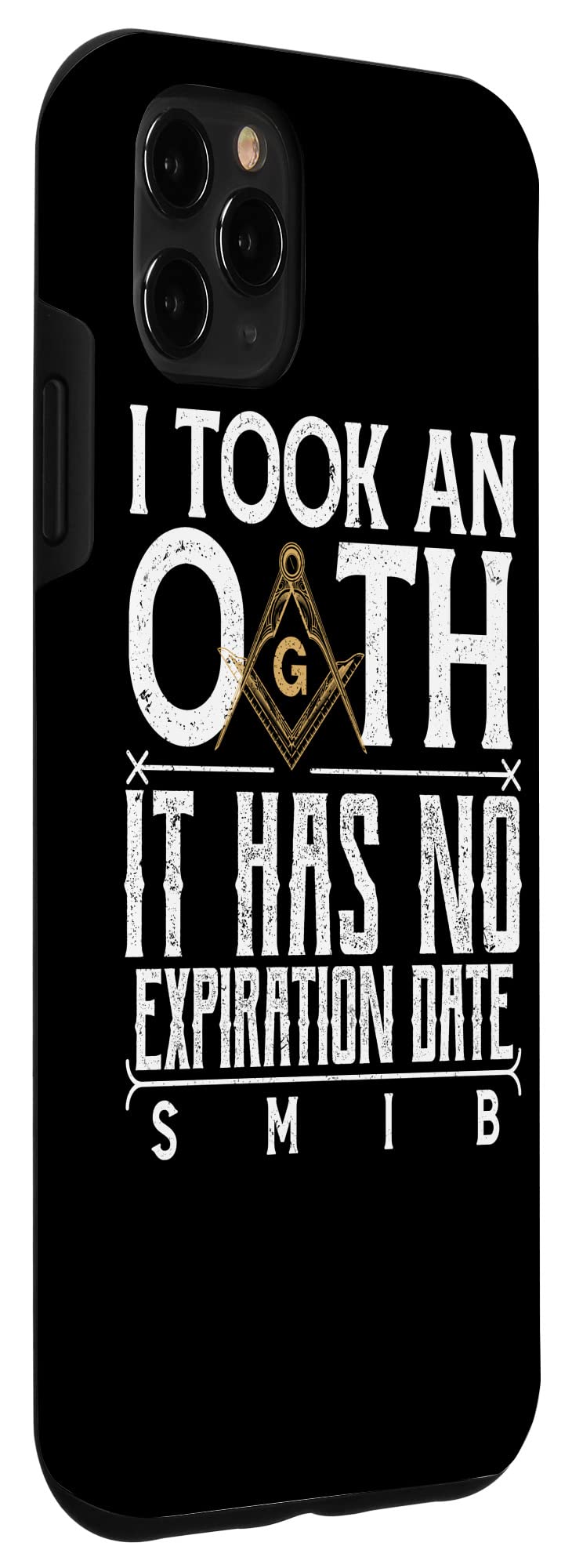 iPhone 11 Pro Max Funny Masonic Case - Square and Compass Freemason Design - Perfect for Lodge Meetings & Masonic Events