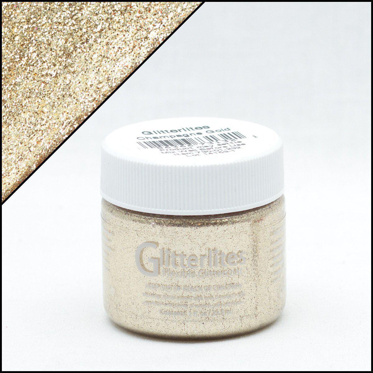 Champagne Gold Glitter Angelus Leather Paint - Premium Leather Dye for Shoes, Bags & Accessories - Perfect for DIY Crafts & Custom Designs