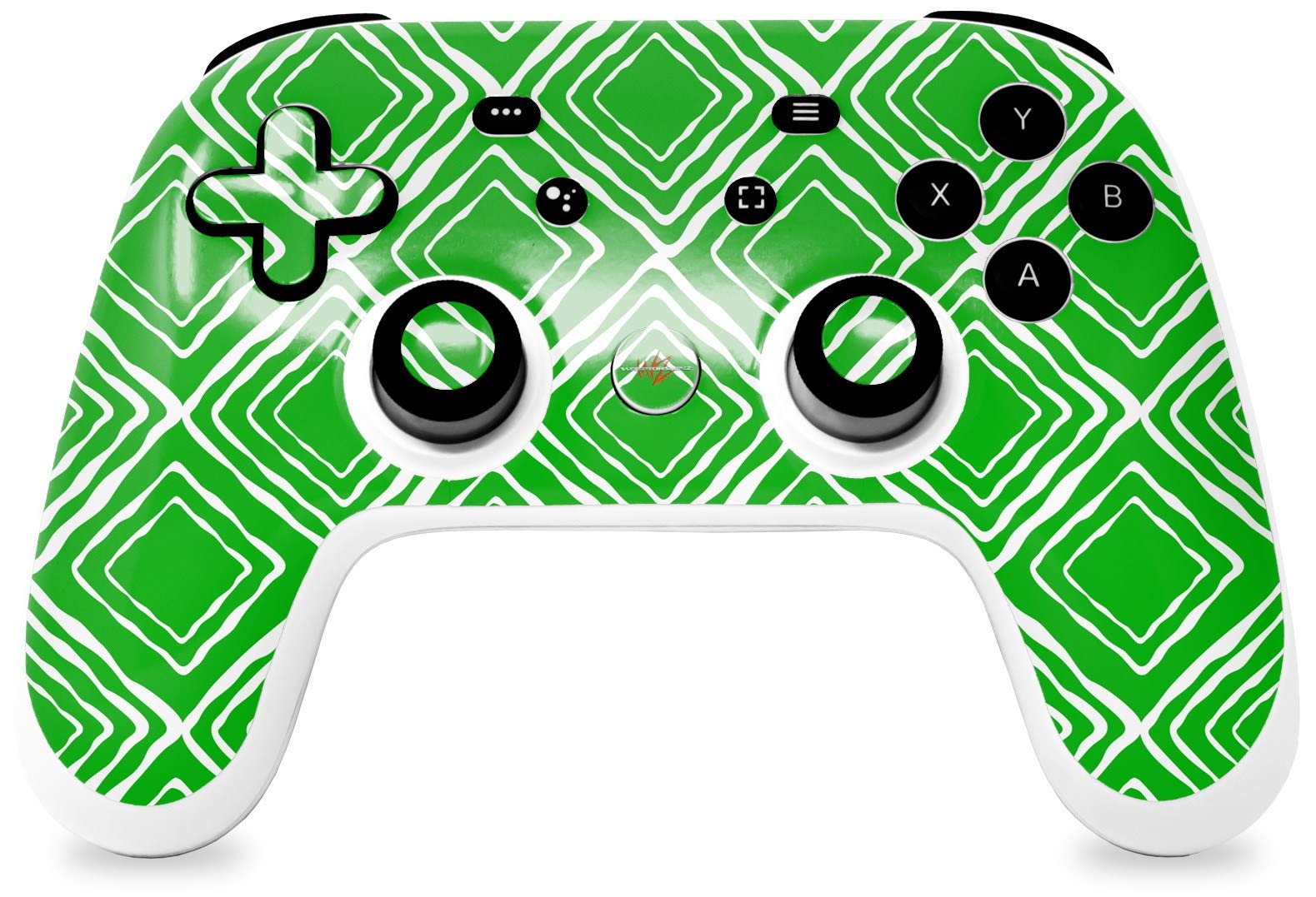 Google Stadia Controller Skin Decal Wrap - Wavey Green for Gaming