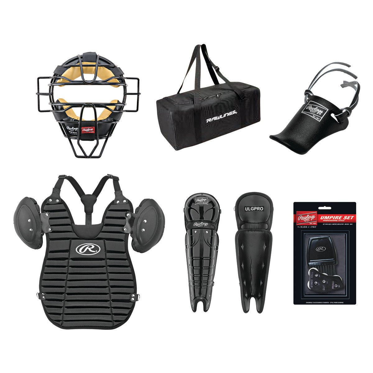 Rawlings Umpire Kit in a Bag - Complete Baseball Umpire Equipment Set for Professional & Youth Games | Perfect for Baseball, Softball & Training Sessions