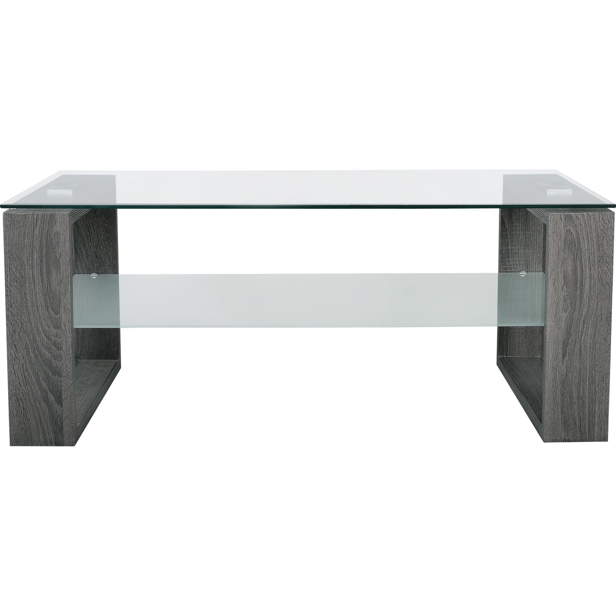 Modern Brenna Coffee Table with Tempered Glass Top - Stylish Living Room Centerpiece for Home Decor