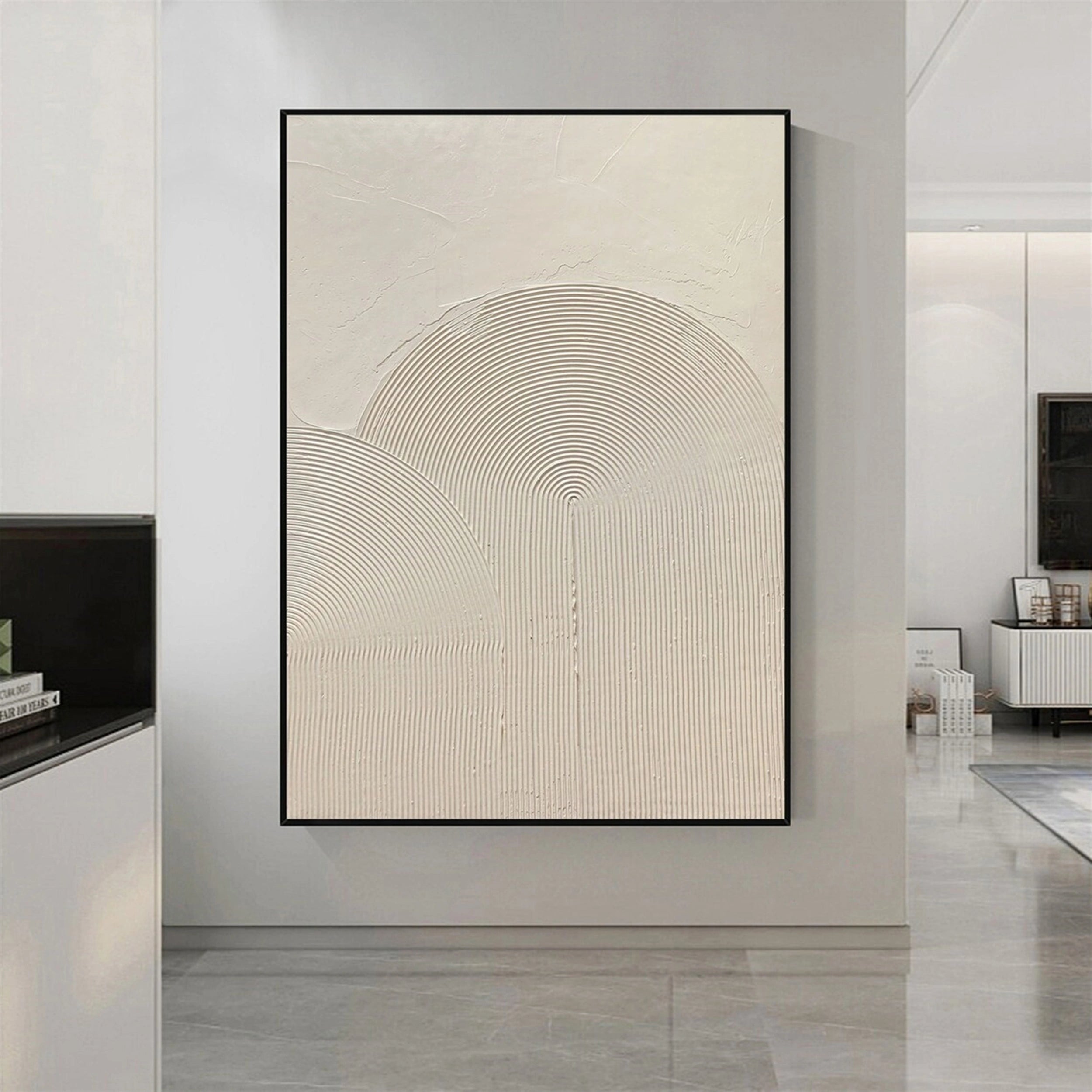 Beige & Brown Abstract Art Print #BB082 - Modern Wall Decor for Living Room, Bedroom & Office
