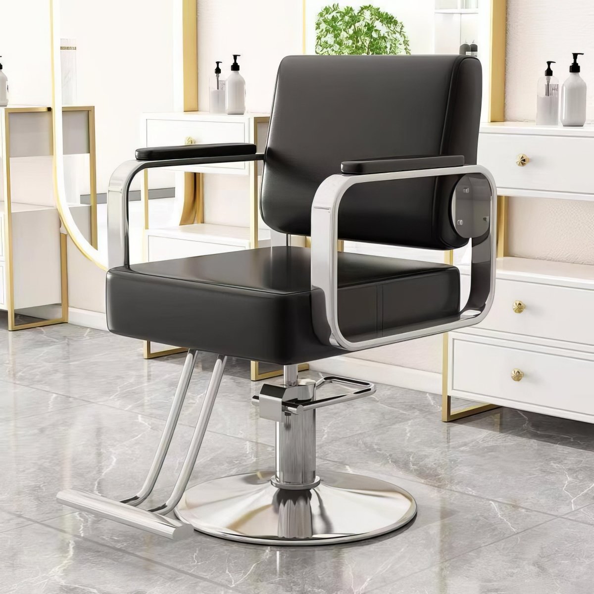 Modern All-Purpose Hydraulic Styling Chair - Adjustable Salon & Office Chair with Swivel Base - Perfect for Hair Salons, Home Offices, and Makeup Studios