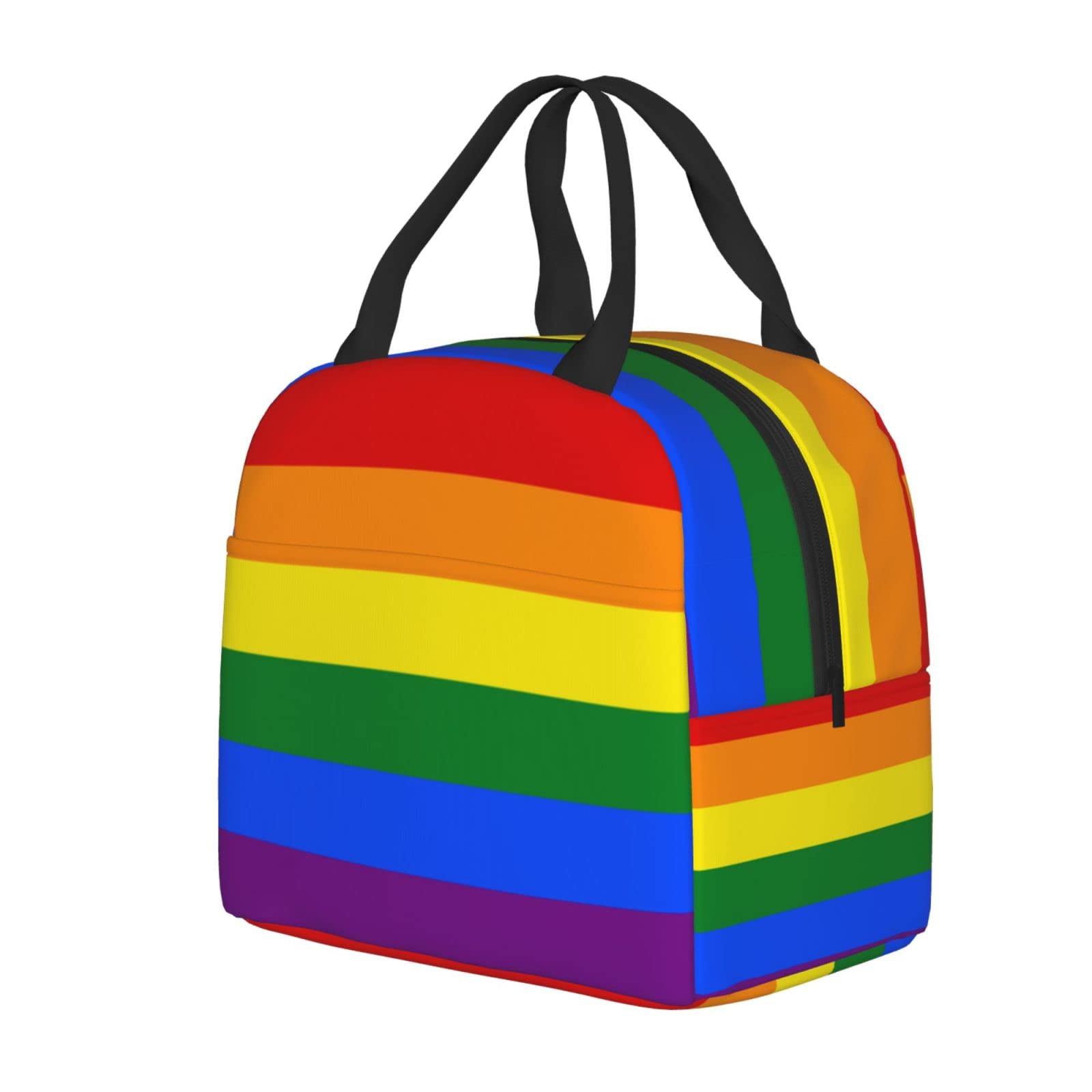 Rainbow Insulated Lunch Box for Kids - Reusable Thermal Lunch Bag for Boys & Girls, Perfect for School, Camping, Hiking, Picnic, Beach & Travel - Ideal for Keeping Meals Fresh All Day