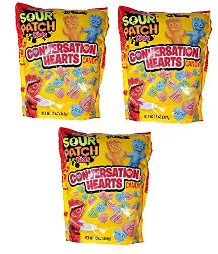 Sour Patch Kids Conversation Hearts Valentine's Day Candy 39oz - Sweet & Tangy Candy for Valentine's Gifts, Party Favors, Movie Nights & Holiday Treats