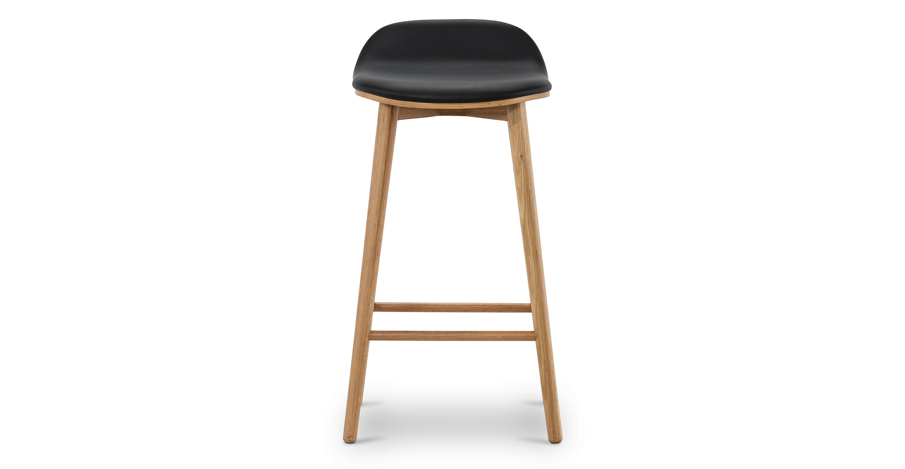 Notello Leather Counter Stool - Modern Bar Stool with Adjustable Height, PU Leather Seat & Metal Base - Perfect for Kitchen Island, Breakfast Bar & Home Decor