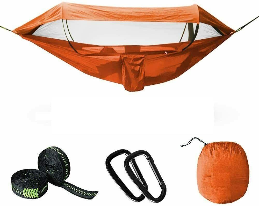 2 Person Hammock Tent with Stand - Portable Camping Hammock with Mosquito Net for Outdoor Adventures, Backpacking, Hiking & Balcony Relaxation | Durable Camping Gear & Hiking Equipment