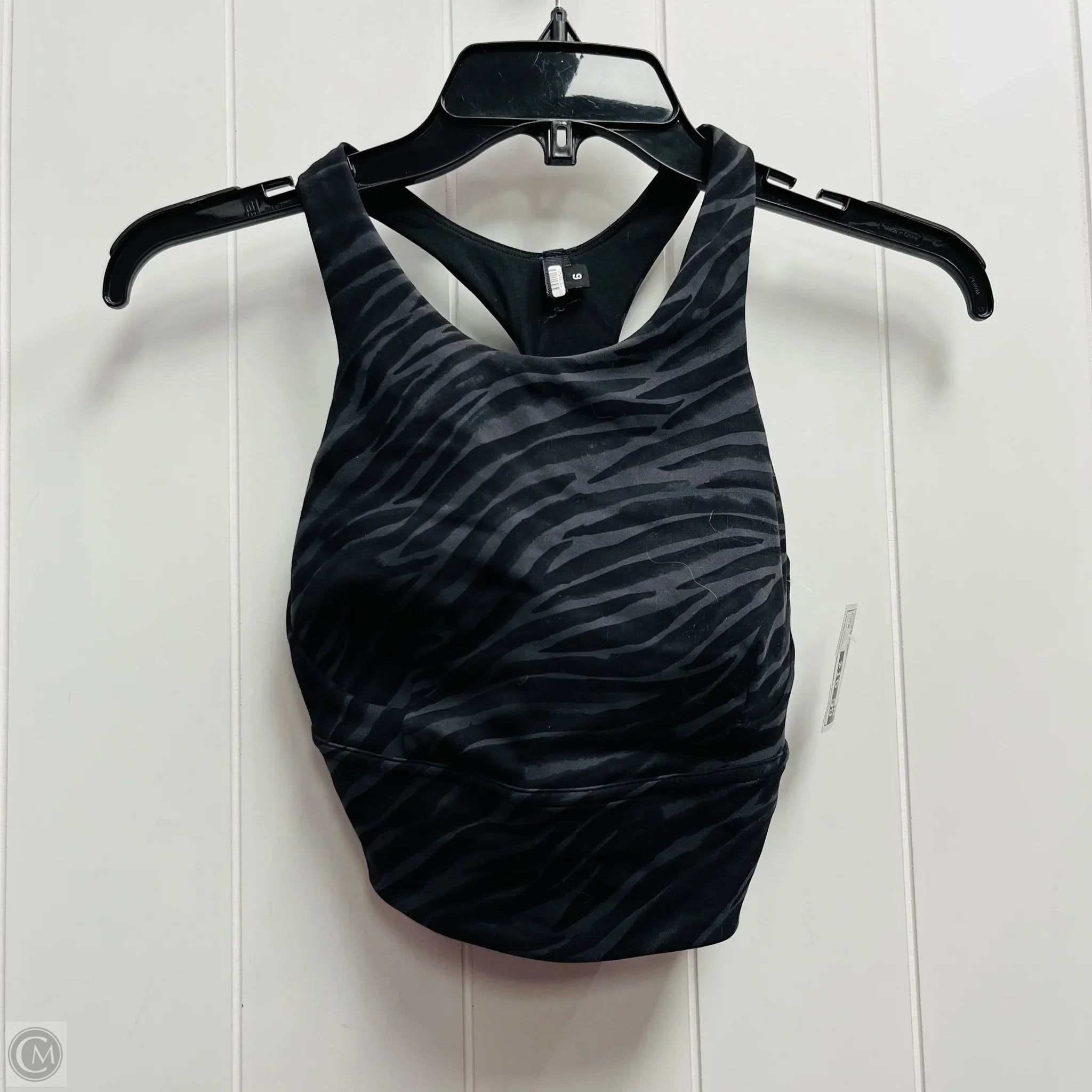 Lululemon Women's Athletic Sports Bra - Black & Grey, Size 6 - High-Impact Workout, Yoga & Running Support