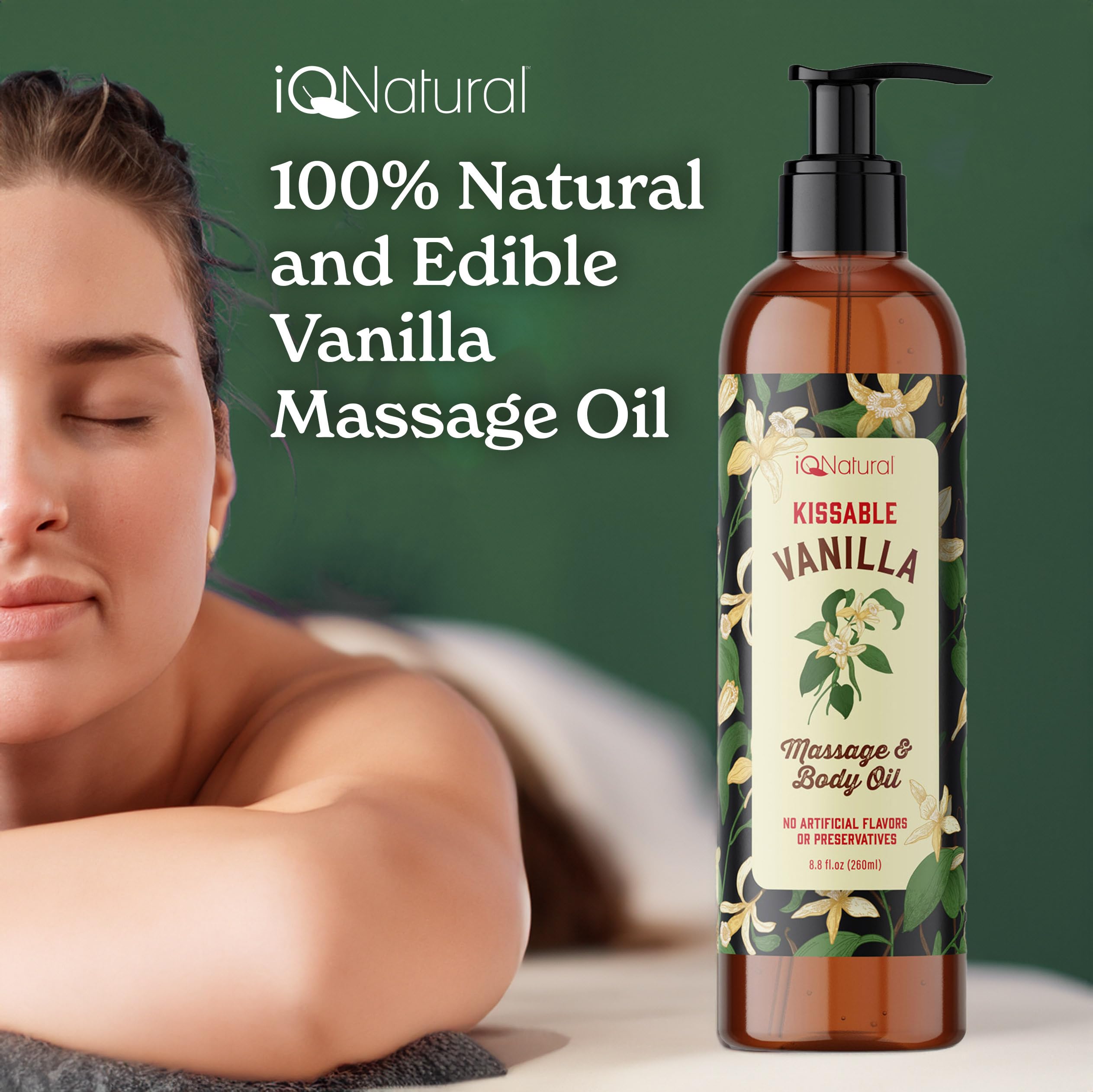 Edible Massage Oil for Couples - Warming & Sensual Body Massage Oil for Intimacy & Relaxation - 8oz (237ml) - Perfect for Date Nights, Massage Therapy & Romantic Evenings