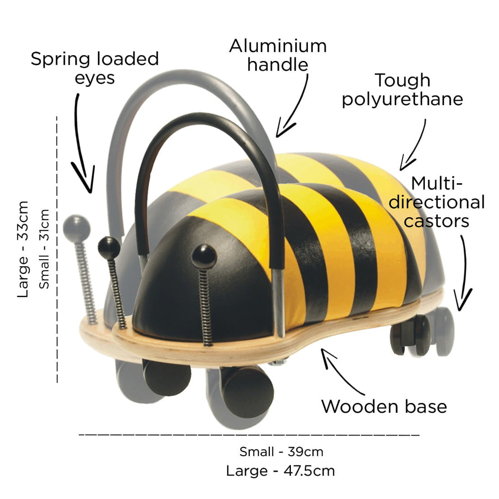 Wheelybug Bee Ride On Toy for Kids - Fun and Safe Push Bike for Toddlers - Perfect for Indoor and Outdoor Play