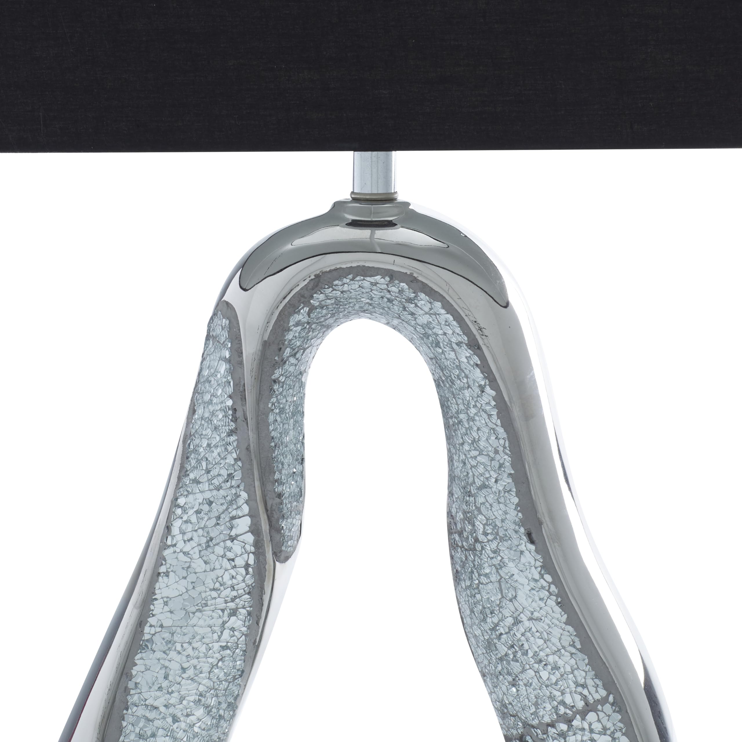 Deco 79 Silver Mosaic Mirror Ceramic Table Lamp - 17