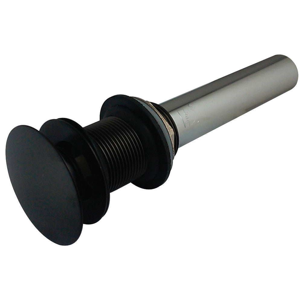 Push Pop Up Drain Without Overflow - Stainless Steel Bathroom Sink Drain Stopper for Kitchen & Bathroom (Perfect for Modern Vanities, Utility Sinks & Laundry Rooms)