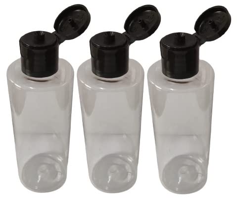 200ml Clear Plastic Empty Squeeze Bottles - Leak Proof Travel Cosmetic Containers (Pack of 3) - Perfect for Toiletries, DIY Beauty Products & Travel Essentials