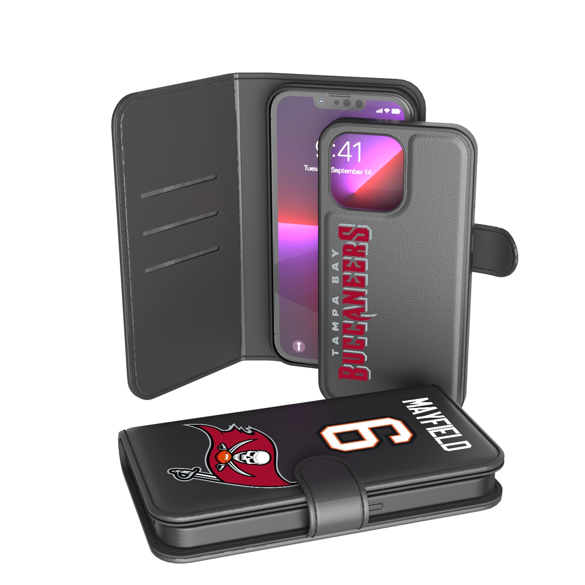 Baker Mayfield Tampa Bay Buccaneers NFL Football Player Wallet Phone Case with Card Slots - Perfect for Game Day, Travel & Everyday Use