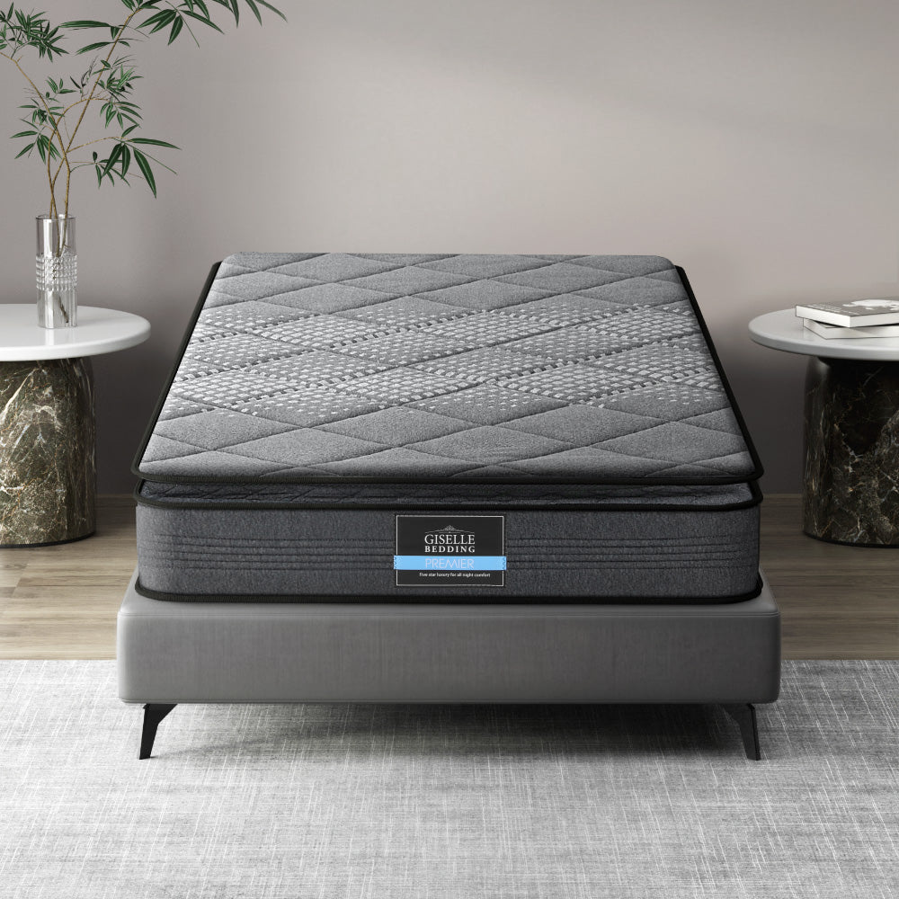 Ella Series 18CM Thick Pillow Top Mattress - Single Size, Medium Firm Support for Back Pain Relief, Perfect for Guest Rooms, Dormitories & Small Bedrooms
