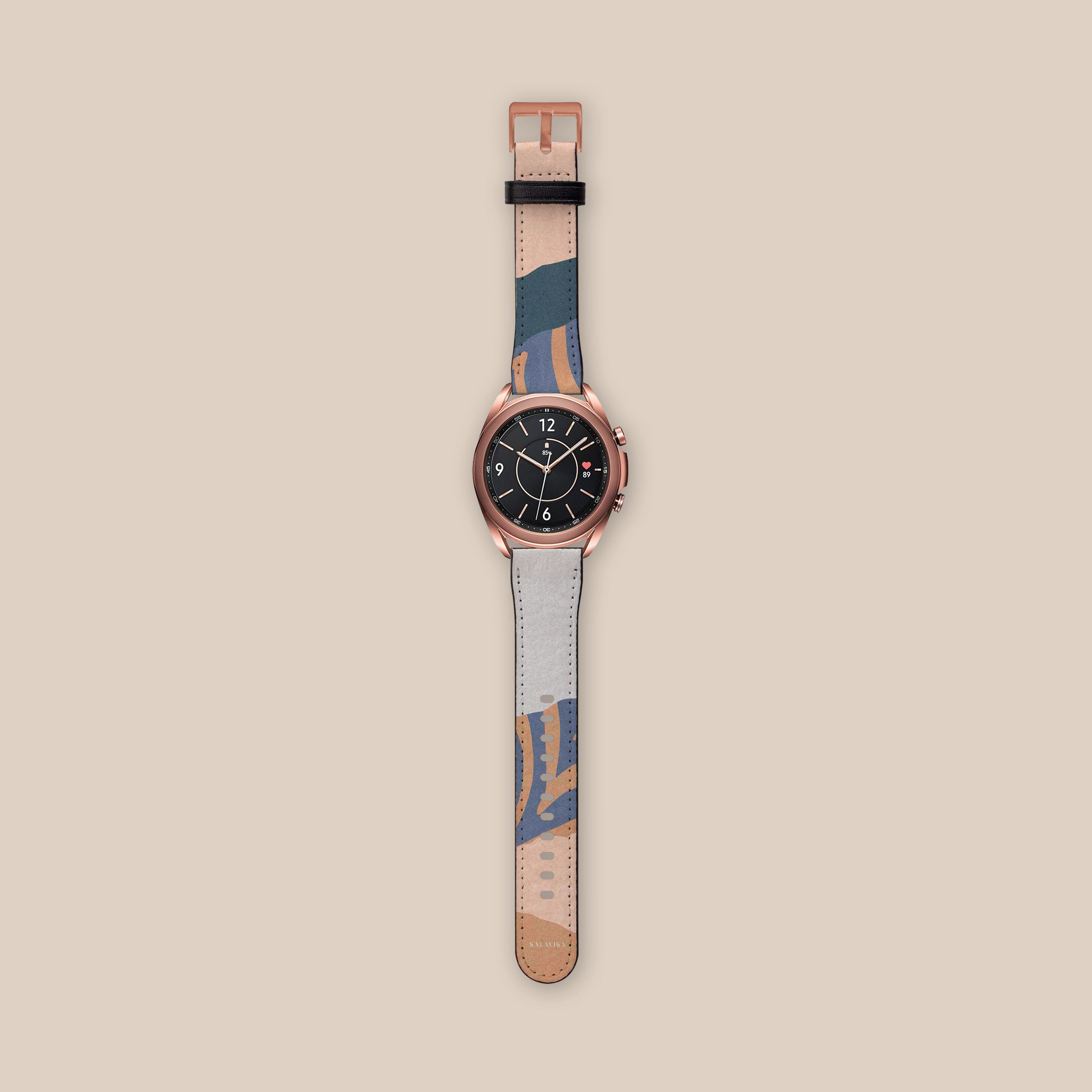 Premium Beige Galaxy Watch Band - Soft Silicone Strap for Samsung Galaxy Watch 4/5/6, Comfortable & Durable - Perfect for Workouts, Running & Everyday Wear