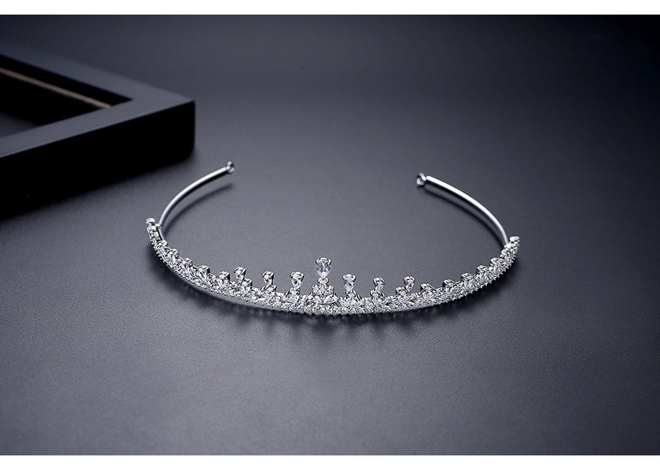 Elegant Cubic Zirconia Wedding Tiara for Bride | Sparkling Hair Jewelry for Women | Perfect for Bridal Showers, Weddings & Special Occasions