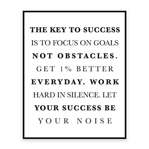 Motivational Wall Art & Inspirational Office Posters - Modern Business Wall Decor for Office, Home & Workspace - Perfect for Boosting Productivity & Positive Vibes