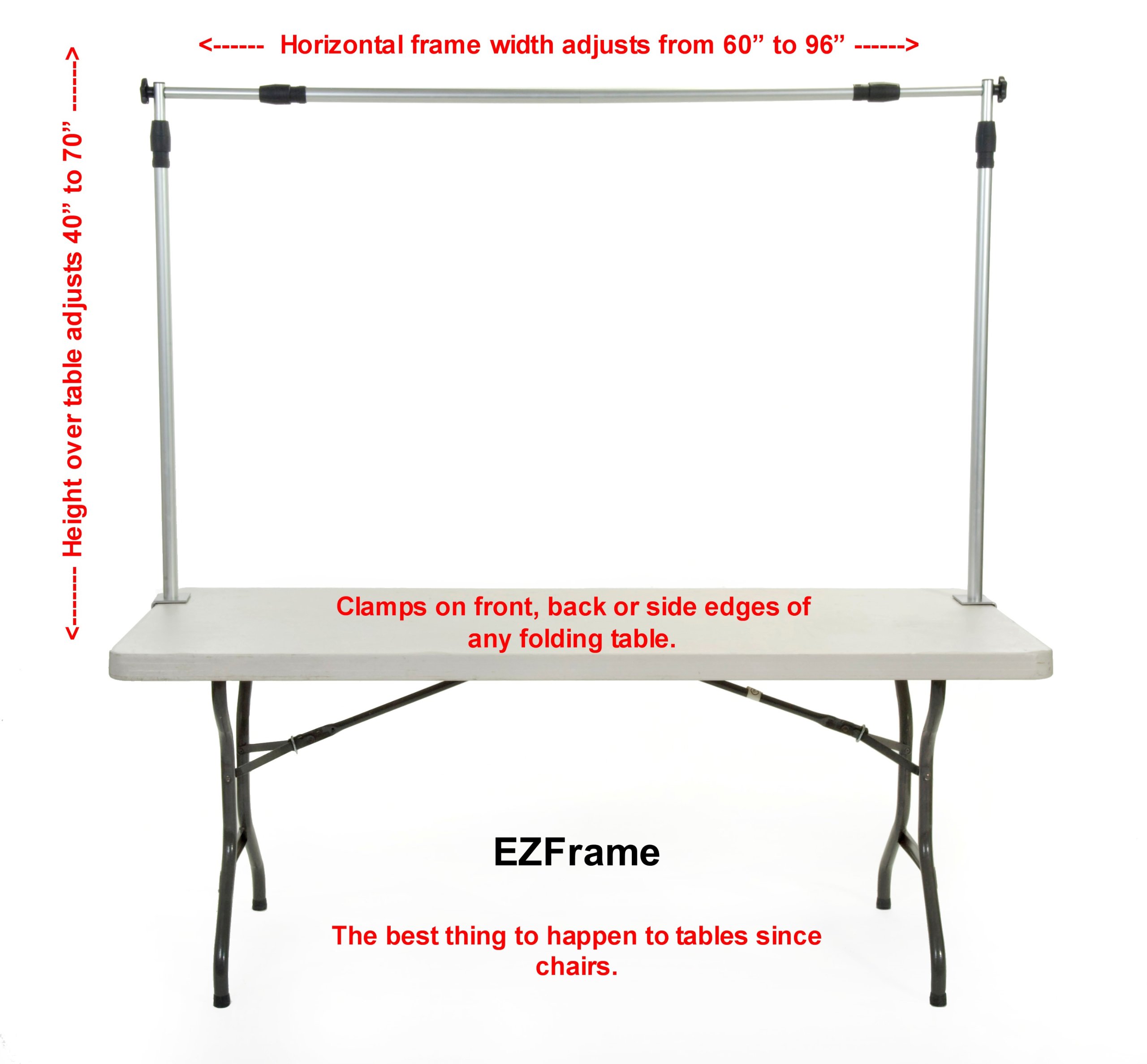 EZ Frame Banner Holder - Adjustable Stand for Trade Shows, Events & Retail Displays | Durable Lightweight Aluminum Sign Holder for Indoor/Outdoor Advertising