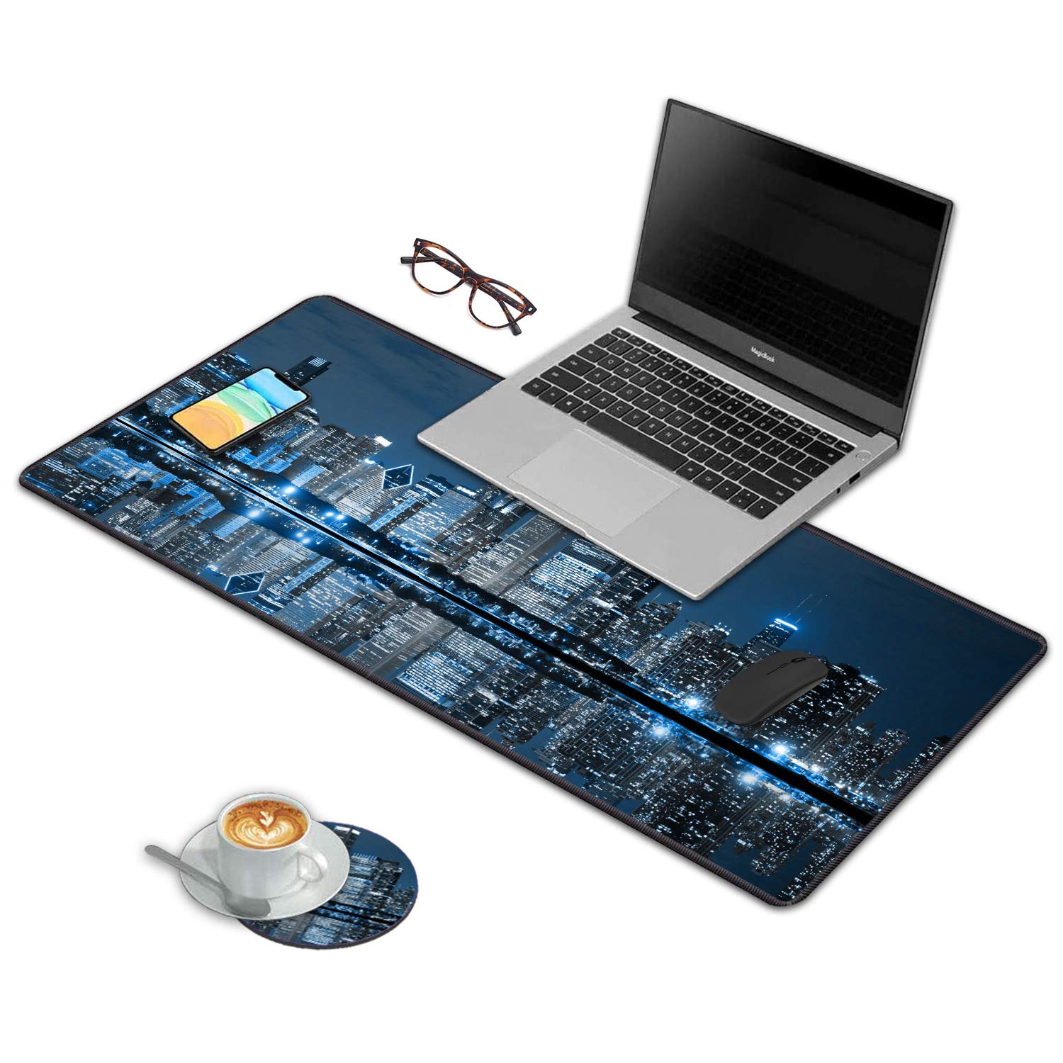 Premium Large Gaming Mouse Pad with Coasters - 31.5