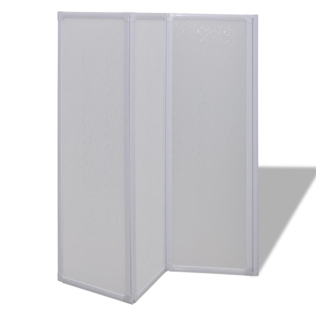 Foldable Shower Bath Screen - 3-Panel Aluminum Folding Bath Tub Enclosure (117 x 120 cm) - Waterproof & Space-Saving for Small Bathrooms - Perfect for Modern Homes & Apartments