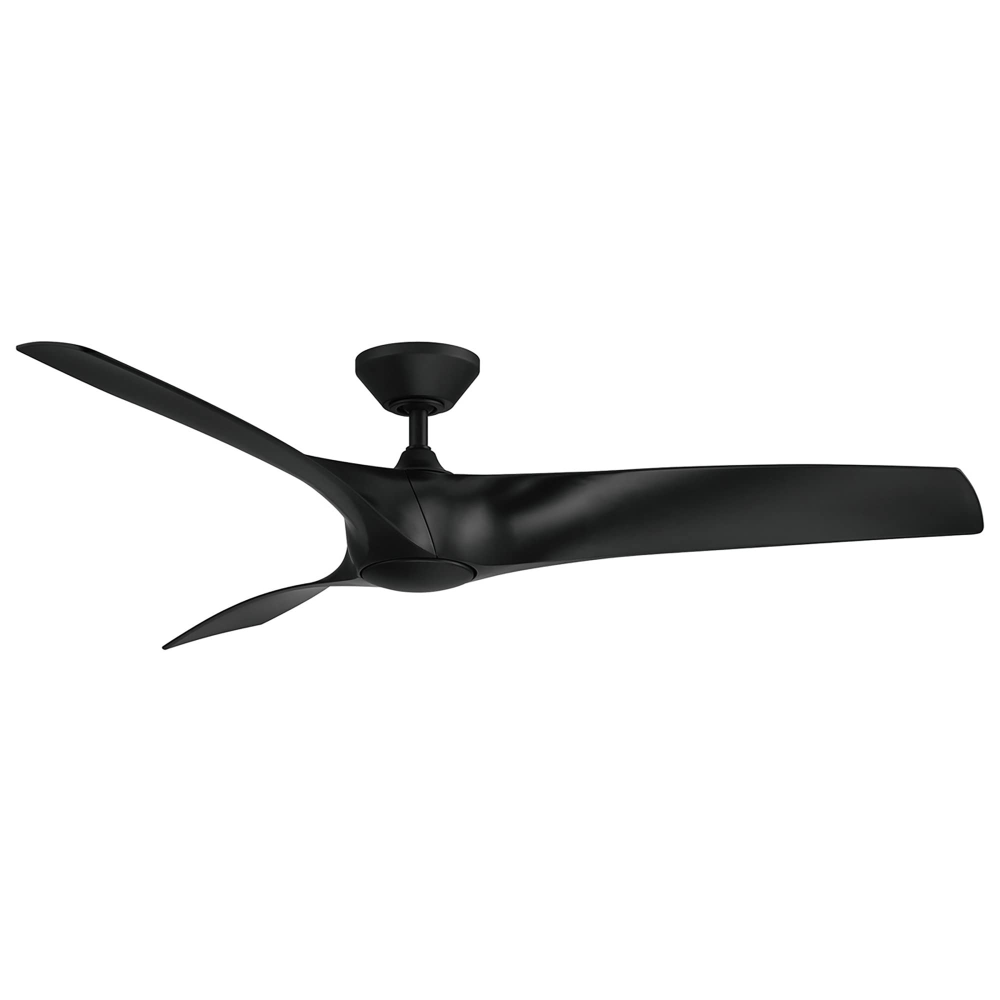 Zephyr 62-Inch Smart Ceiling Fan with LED Light Kit & Remote Control, Adjustable CCT 2700K-5000K, Matte Black, Works with Alexa & iOS/Android App for Living Room, Bedroom, or Patio