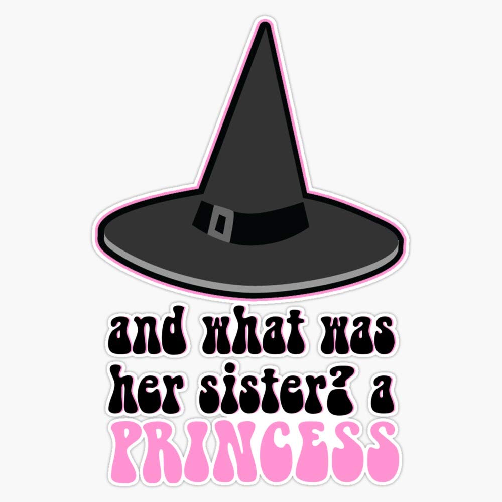 Her Sister Was A Witch, Right? Funny Vinyl Bumper Sticker - 5 Inch Waterproof Decal for Cars, Laptops & Windows - Unique Gift for Halloween & Witchcraft Fans