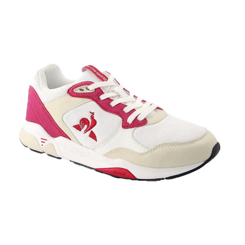 Le Coq Sportif LCS R500 Women's Running Shoes - White & Pink | Lightweight Comfort for Jogging, Gym & Casual Wear