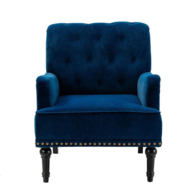Luxury Constantino Velvet Armchair - Modern Upholstered Accent Chair for Living Room, Bedroom & Office - Soft Velvet Fabric with Sturdy Wooden Legs - Perfect for Home Decor, Relaxing & Reading