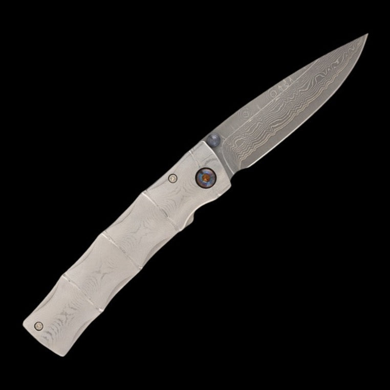 Mcusta Shinra Take VG-10 Damascus Steel Folding Knife - 3.75