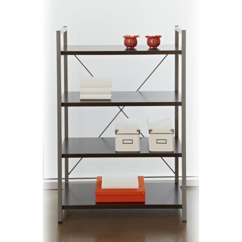 4-Tier Open End Bookcase - Sturdy Wooden Bookshelf for Home, Office & Library - Perfect for Organizing Books, Toys & Decor