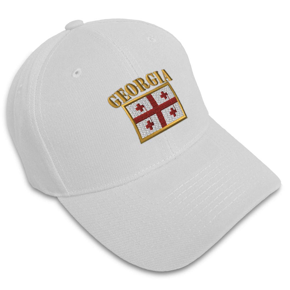 Georgia State Flag Embroidered Baseball Cap - Adjustable Cotton Hat for Men & Women - Perfect for Sports, Outdoor Activities & Casual Wear