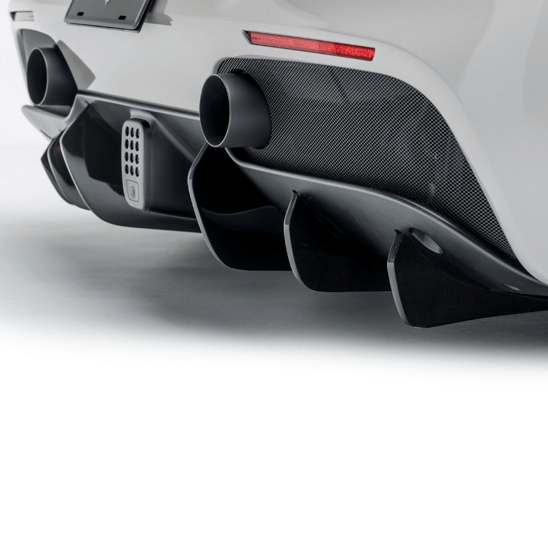 Ferrari 488 Diavolo Carbon Fiber Rear Diffuser Fins - 6 Piece Set for Enhanced Aerodynamics & Style | Perfect for Track Days & Car Shows