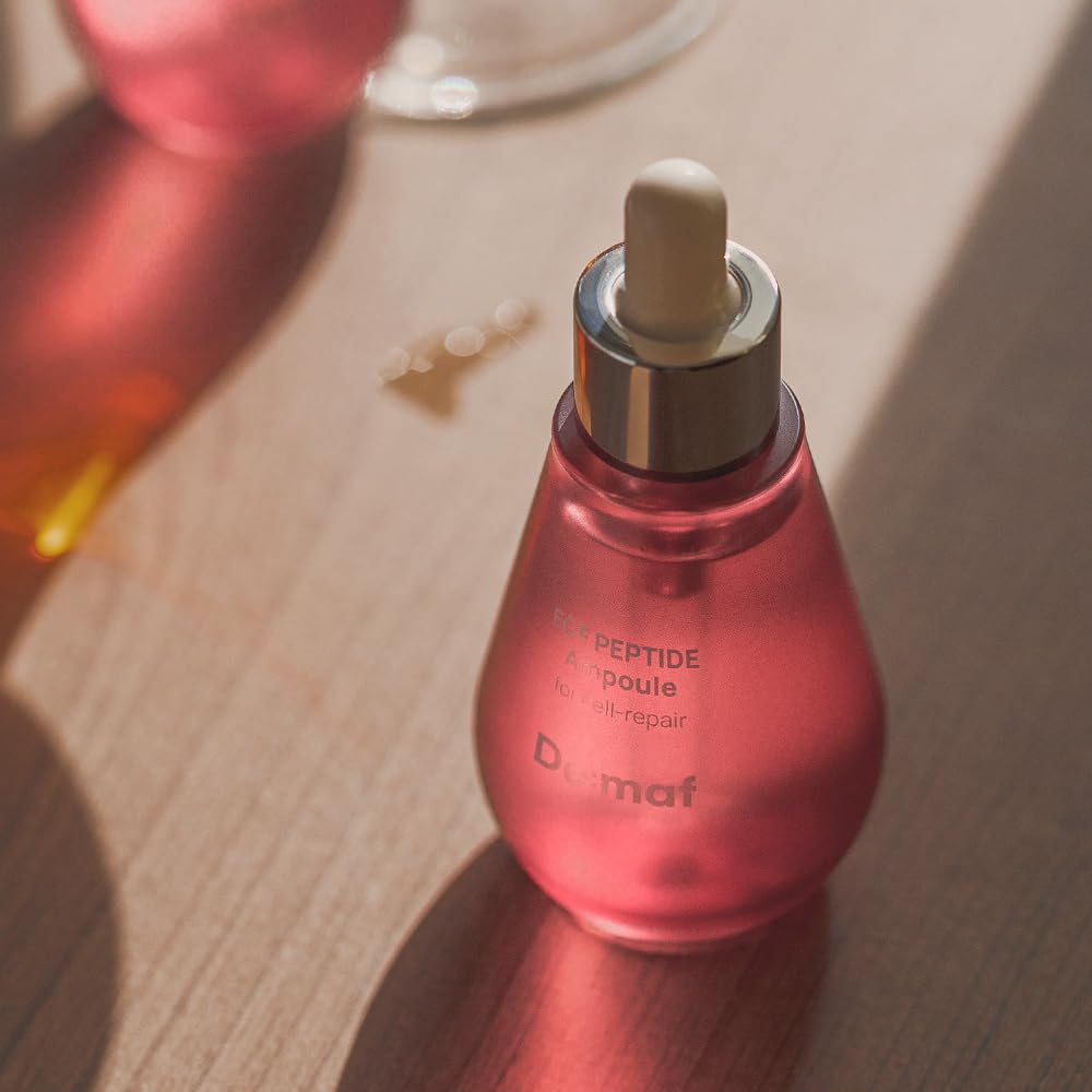 EGF Peptide Ampoule with Epidermal Growth Factors, Collagen & Hyaluronic Acid | Korean Skincare for Skin Elasticity & Cell Renewal | Anti-Aging Serum for Wrinkles & Fine Lines | Perfect for Night Routine & Dry Skin Care