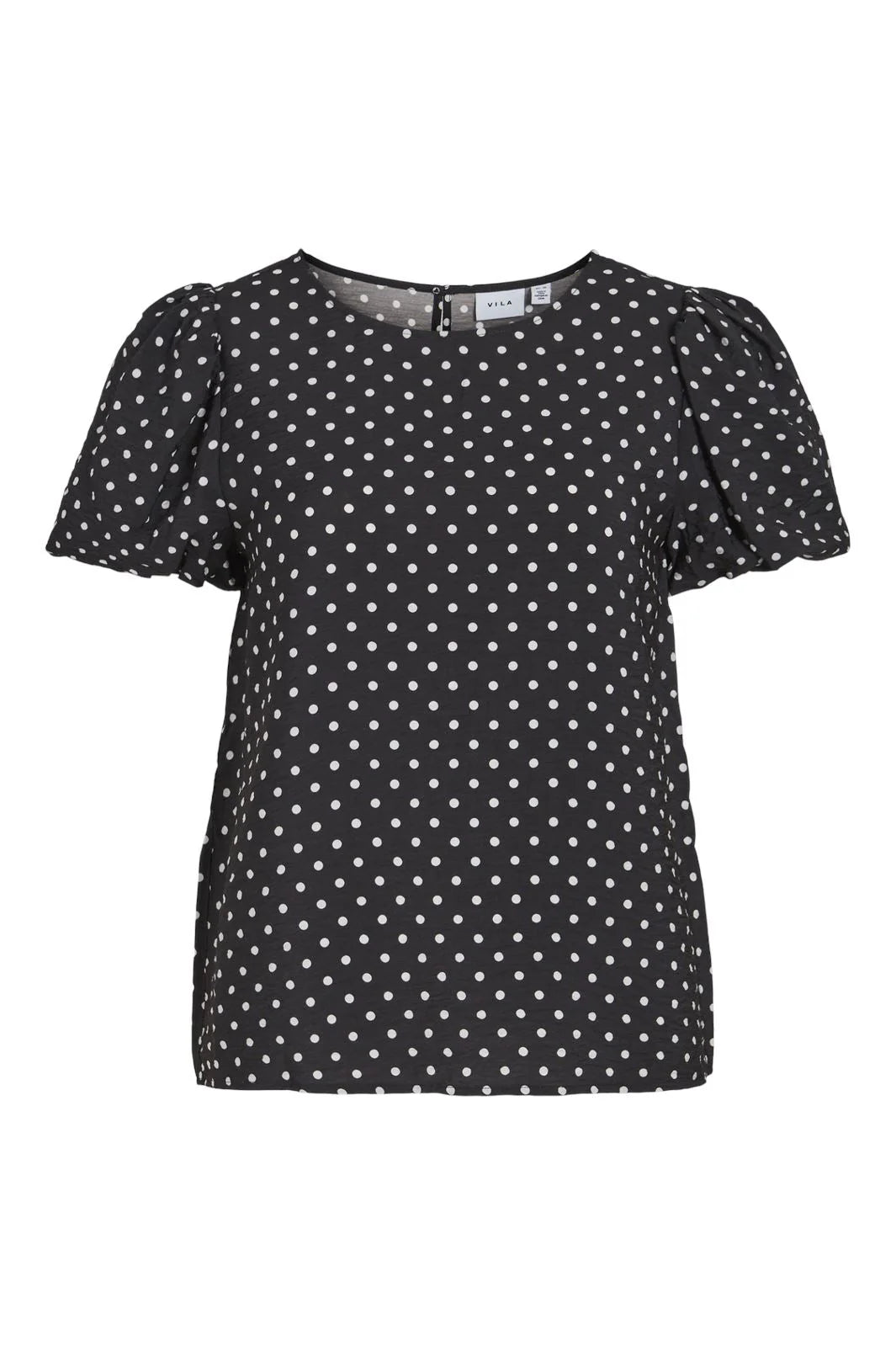 Asti Puff Sleeve Blouse - Women's Fashion Tops for Casual Wear & Office Outfits (Black Cloud) | Perfect for Date Nights, Work Events & Weekend Brunch