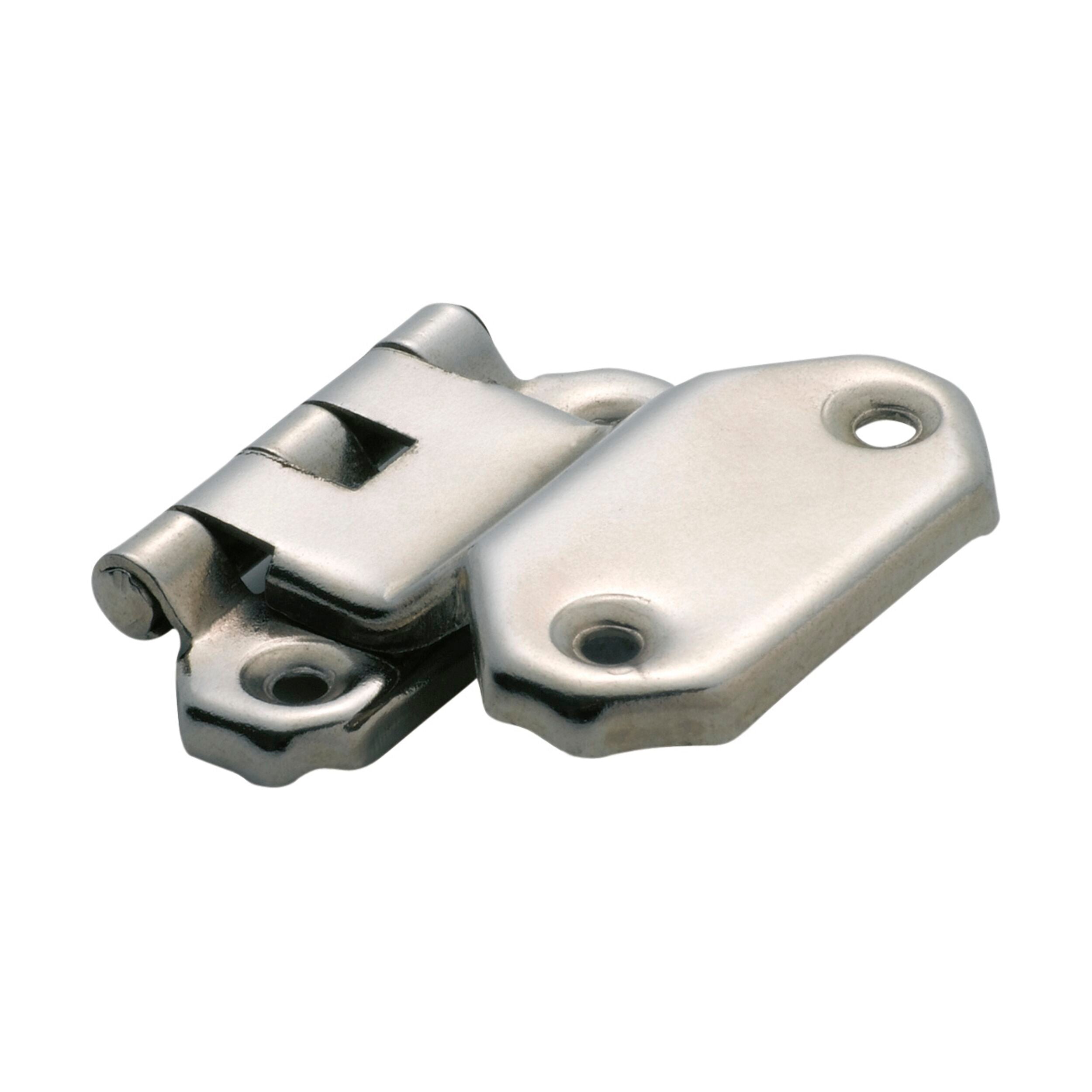 3799 Cabinet Hinge Sheet - Solid Brass Fold Over Offset Hinges in Satin Nickel Finish (H42xW45mm) - Perfect for Kitchen Cabinets, Wardrobes & Furniture Hardware Installation