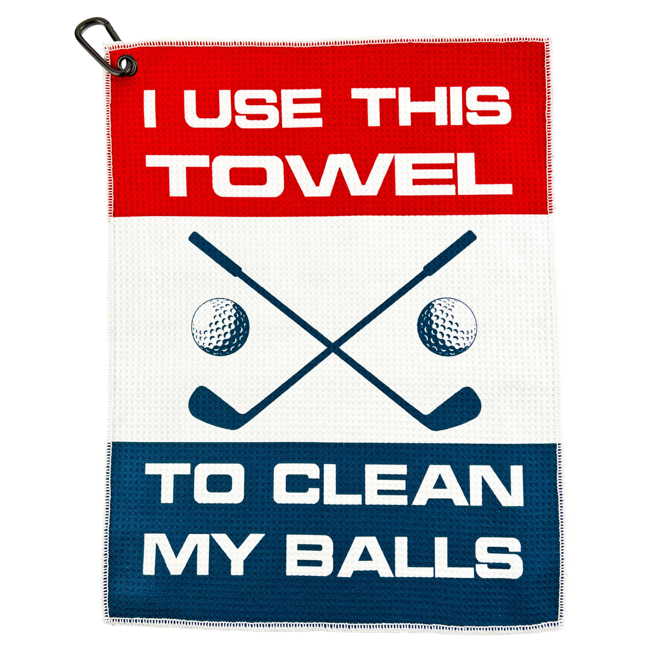 Wolf Golf Towels - Premium Microfiber Golf Towel for Cleaning Clubs & Balls - Funny Printed Golf Gifts for Men - Perfect for Course, Range & Travel
